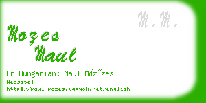 mozes maul business card